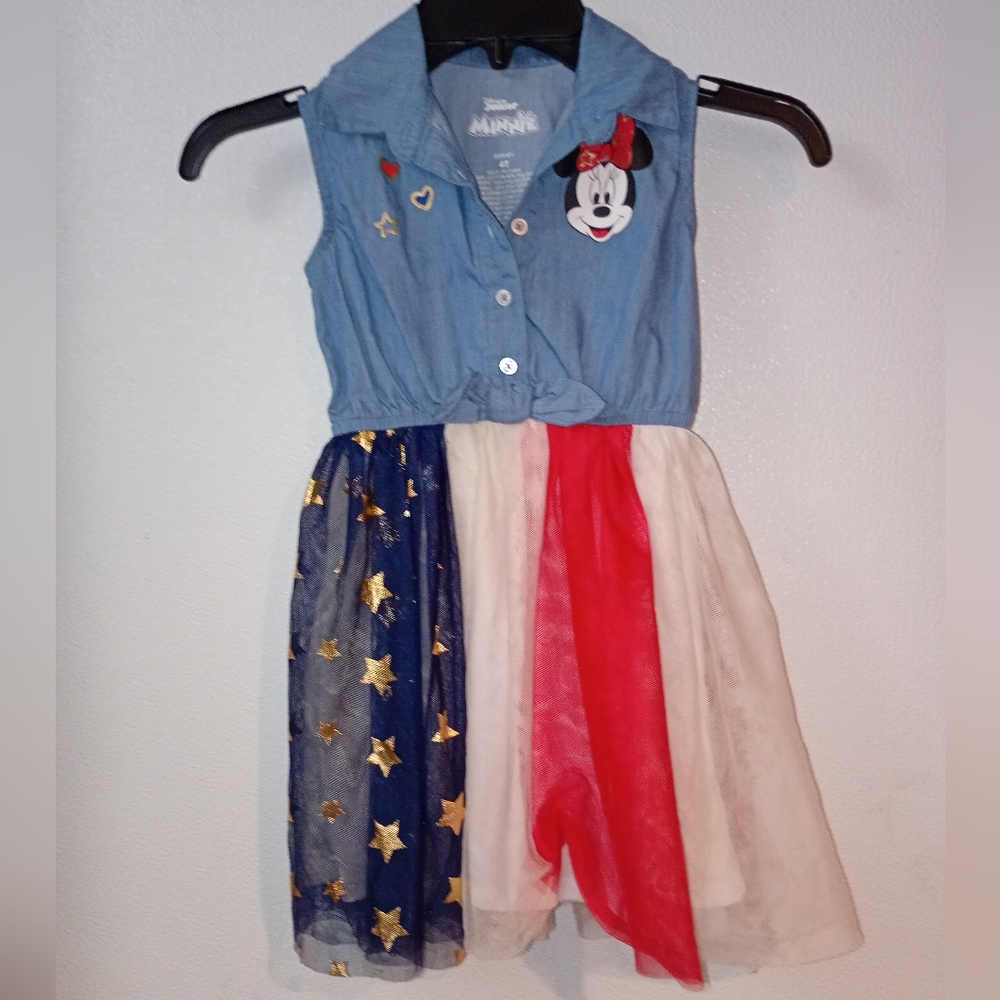Disney Minnie Mouse Blue and Red Star Dress